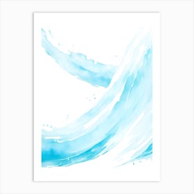 Blue Ocean Wave Watercolor Vertical Composition 56 Art Print