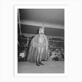 Wrestler At Match Sponsored By American Legion, Sikeston, Missouri By Russell Lee Art Print