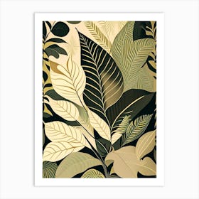 Leaf Pattern Rousseau Inspired Art Print