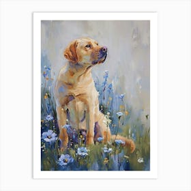 Labrador Retriever Acrylic Painting 6 Art Print
