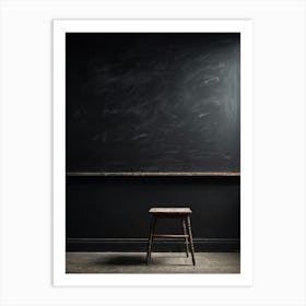 Blackboard Giving The Impression Of Vast Untouched Space Features An Appealing Smudged Texture Th 2 1 Art Print