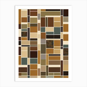 Mosaic Squares, 1446 Art Print