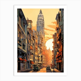 Galata Tower Pixel Art 4 Art Print
