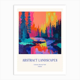 Colourful Abstract Oulanka National Park Finland 2 Poster Blue Art Print