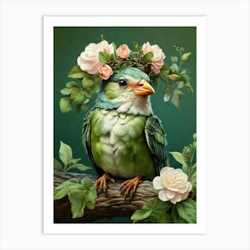 Bird In A Crown 1 Art Print