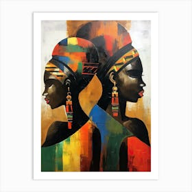 African abstract Women Art Print