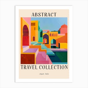 Abstract Travel Collection Poster Jaipur India 3 Art Print
