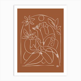 Womanhood Terracotta Art Print