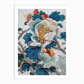 Chinese Peony Painting Art Print