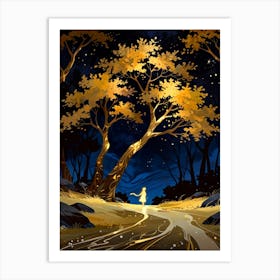 Night In The Forest 2 Art Print