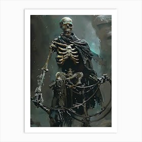 Skeleton Hd Wallpaper Art Print