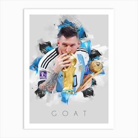 Lionel Messi Street Art 3 Art Print