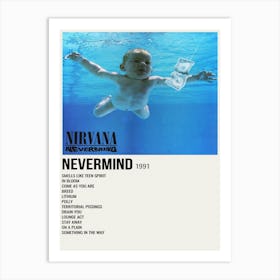 Nirvana ‘Nevermind’ In Store Poster 1992 Art Print