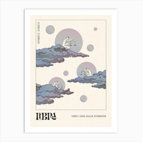 Libra Star Sign Zodiac Art Art Print