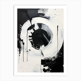 Black And White Abstract Painting 1 Art Print