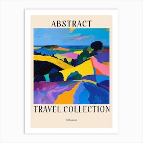 Abstract Travel Collection Poster Lithuania 4 Art Print