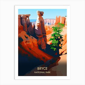 Bryce Canyon Park Travel Poster Matisse Style 3 Art Print