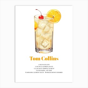 Tom Collins, Cocktail Hour Art Print