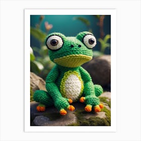 Crochet Frog Art Print