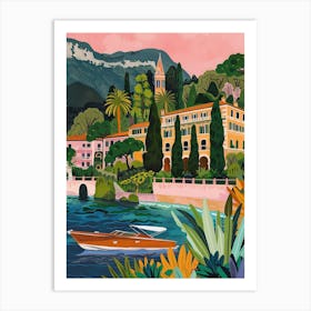 Riva in Lake Como Art Print