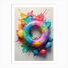 Colorful Paint Art Print