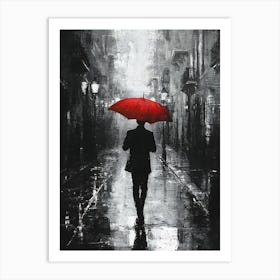 Man In The Rain Canvas Print 1 Art Print