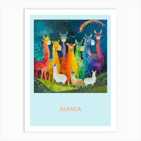 Alpaca Rainbow Poster 1 Art Print