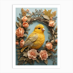 Bird In A Wreath 1 Art Print