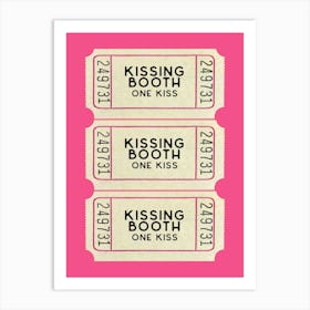 Kissing Booth Ticket Art Print