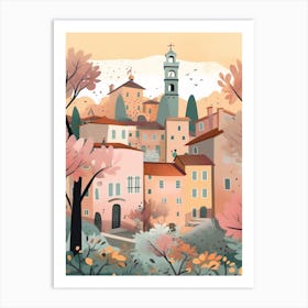 Lucca, Italy Illustration Art Print