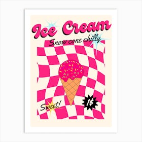 Ice Cream - Snow Cone Chilly Art Print