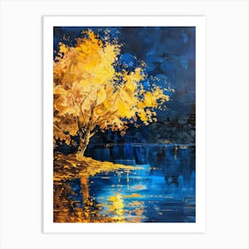 Tree By The Lake 2 Art Print