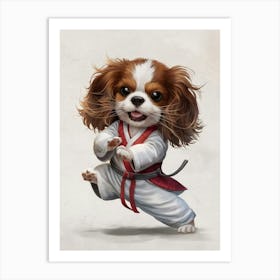 Karate Dog Art Print