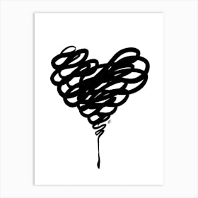 Ink Heart Line Art Print