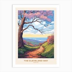 The Cleveland Way England Hike Poster Art Print