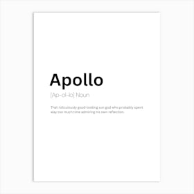 Apollo Definition Meaning Art Print