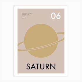 Saturn Planet Galactic Art Print