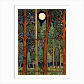 William Morris Woods At Night Art Print