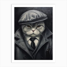 Gangster Cat Scottish Fold 6 Art Print
