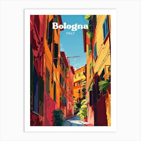 Bologna Italy Street Digital Travel Art Art Print