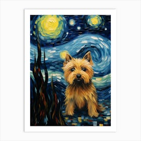 Yorkshire Terrier Starry Night Art Print