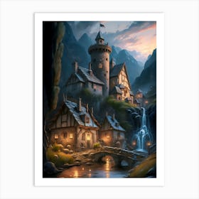 Castle In The Mountains Art Print