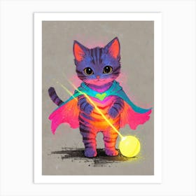 Cat In Cape 2 Art Print