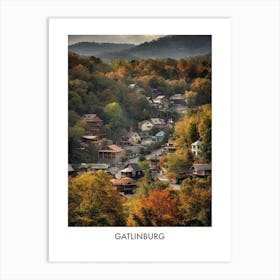 Gatlinburg Watercolor 1travel Poster Art Print