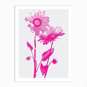 Hot Pink Sunflower 2 Art Print