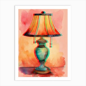 Lamp On A Table 1 Art Print