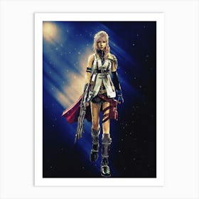 Light Of Heroes ― Lightning Character From Final Fantasy Xiii Art Print