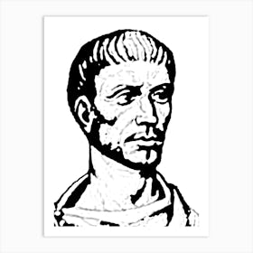 Diophantus Black In White Portrait Art Print