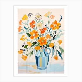 Flower Painting Fauvist Style Flowers 3 Art Print