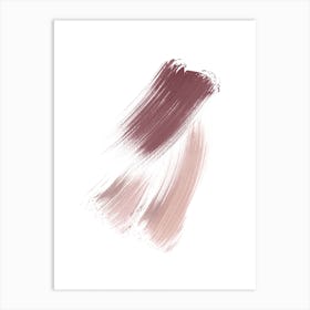 Blush Pink Brush Strokes Art Print